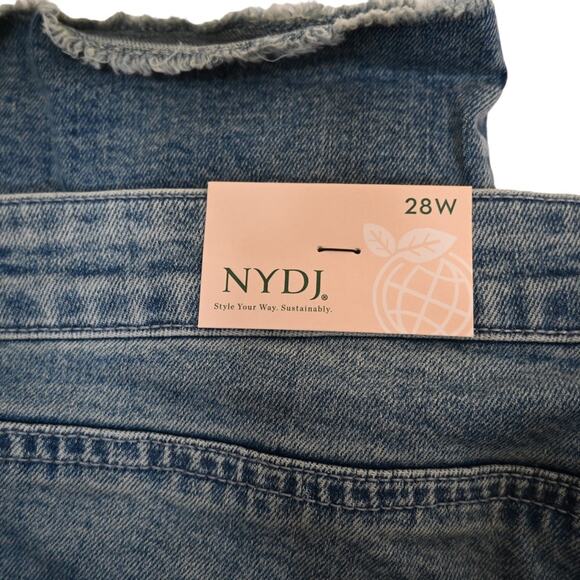 NYDJ Womens 28W High Waist Fray Hem Crop Slim Bootcut Lift Tuck Technology Jeans - Picture 11 of 14